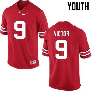 Youth Ohio State Buckeyes #9 Binjimen Victor Red Nike NCAA College Football Jersey For Sale NJI4244EU